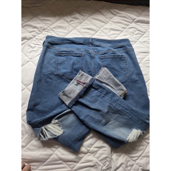 Torrid Perfect Boyfriend Ankle Jeans Women's 16T TALL Vintage Stretch Distressed - Picture 3 of 11